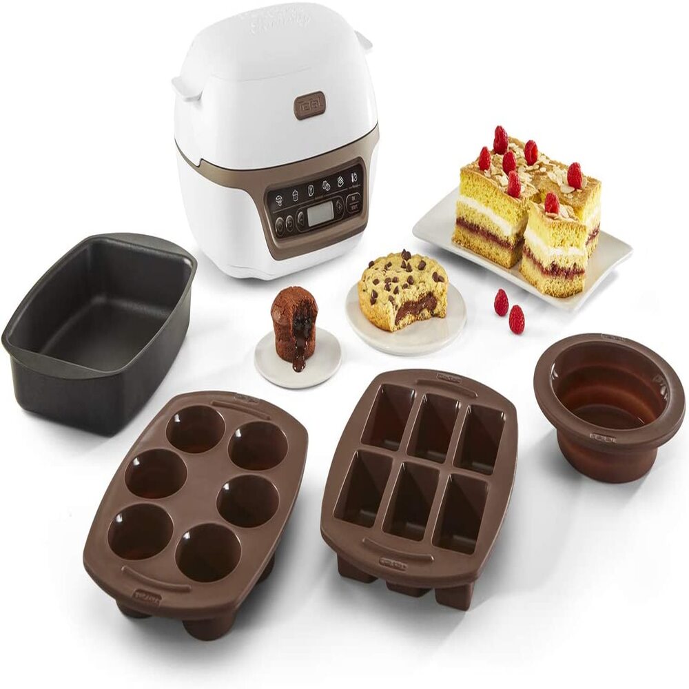Tefal Cake Factory KD802112 Machine à gâteaux, Compatible moules Crispybake  3168438021121