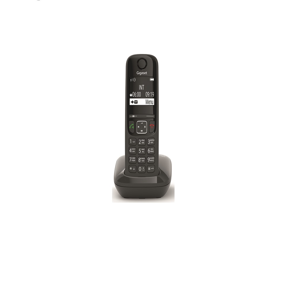 GIGASET Téléphone sans fil AS690A Solo Répondeur Noir
